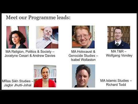 Introduction to Masters in Theology and Religion