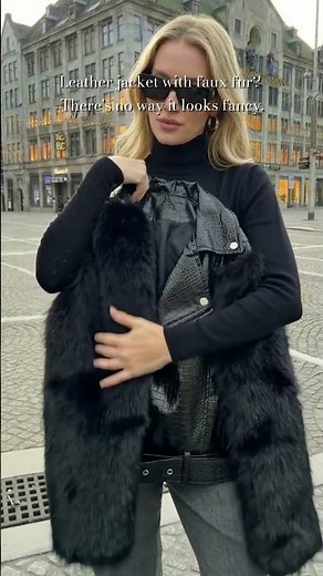 🖤6 Ways to Style Black Faux Fur Jacket✨1,2,3,4,5,6 which is better?