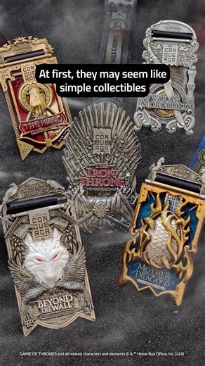 Challenge yourself to earn the 5 stunning Game of Thrones Medals Follow the paths of some of the most iconic characters of the hit TV series with 5 unique challenges: ❄️ Jon Snow - Beyond the Wall: (76 mi / 122km) 🗡️ Arya Stark - Valar Morghulis: (72mi / 116km) 👇 Tyrion Lannister - The Hand: (92mi / 148km) 🔥 Daenerys Targaryen - Mother of Dragons: (231mi / 372km) 👑 Your final conquest - THE IRON THRONE: (82mi / 132km) Each challenge tells the story of a character until they complete an impor