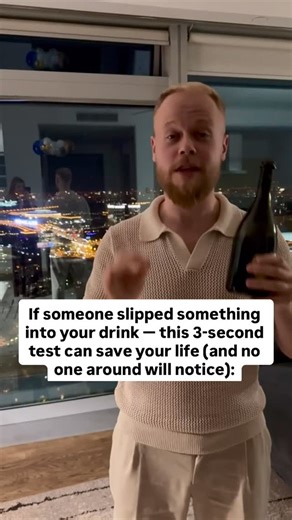 Ivan S on Instagram: "1. Lip–rim check. Bring the glass to your lips and don’t sip. Touch the rim lightly and pause one second. If you feel unexpected numbness, tingling, or “cool burn”, stop. An ER toxicologist told me: “Several sedatives transfer to mucosa faster than to taste buds.” You’ll feel it before you taste it. 2. Swirl–stick test. Rotate the glass once and watch the surface. Then dip a clean finger or straw and lift it out. If the liquid clings in threads or leaves an oily halo, that’