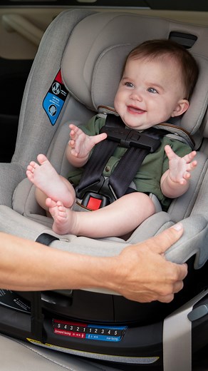 The REVV rotating convertible car seat 💫 One simple install then rotate the seat 360° effortlessly for an stress-free easy-in, easy-out between adventures! | Nuna
