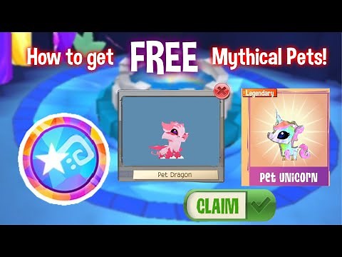 HOW TO GET *FREE* DRAGONS AND UNICORNS in Animal Jam | Free Wishing Coins and Mythical Pets