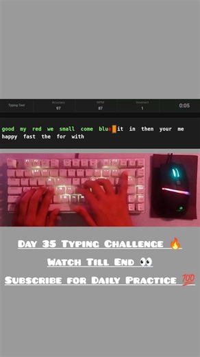 Day 35 Typing Practice ⌨️🔥 | Can You Beat This Speed? #fasttyping