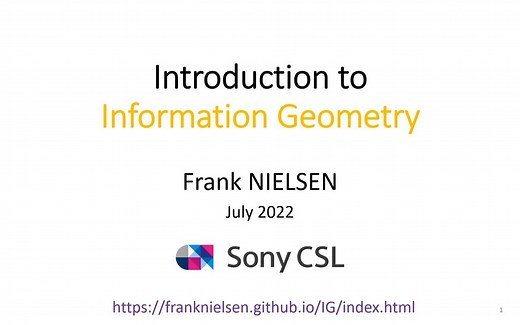 信息几何学入门 by Frank Nielsen