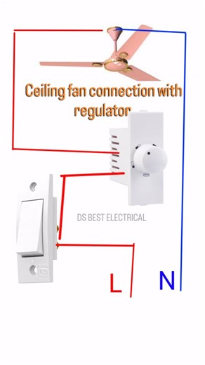 Ds best electrical official | Ceiling fan connection with regulator | #repair #electrical #wiring #viral #viral | Instagram