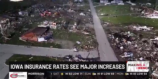Insurance carriers leaving Iowa due to storms.