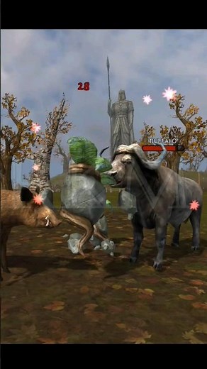 Battle Of The Flying Golem: Wildlife Edition In An Animal Simulator Game #golem #wildanimals