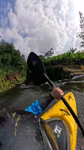 Kayak Waterfall Drop – GoPro Plunge into the Rapids