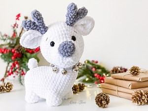Crochet Amigurumi Pattern | Milo the Reindeer | Christmas Home Decor | PDF Digital Download - Etsy