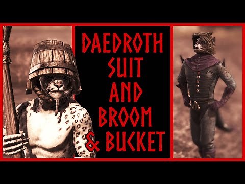ESO Jester's Daedroth Suit Costume and Bucket & Broom Style - Jester's Festival