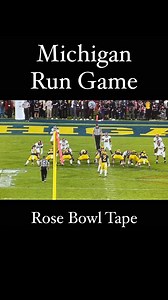 Started watching the Michigan run game… Formation versatility. Shifts/motion. Create extra gaps/numbers to the play side. Pro level concepts. This is a good counter here vs. Bama — for IZ/DUO teams. #michigan #alabama #ncaa #ncaafootball | Matt Bowen