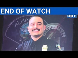 Vigil held for Alhambra police officer Alec Sanders | FOX 11 LA
