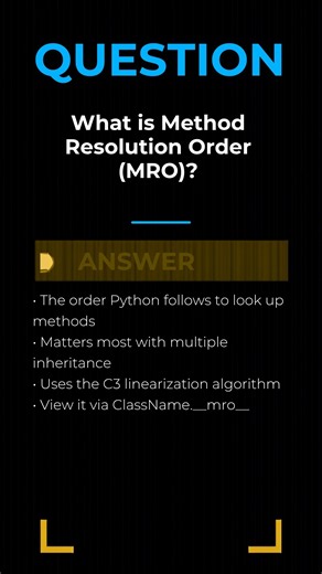 Python MRO Explained in 30 Seconds | Method Resolution Order #shorts #smartphone #education #science