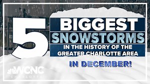 5 biggest December snowstorms in Charlotte history