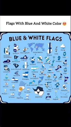 Countries & Regions With Blue and White Flags 🇺🇳💙