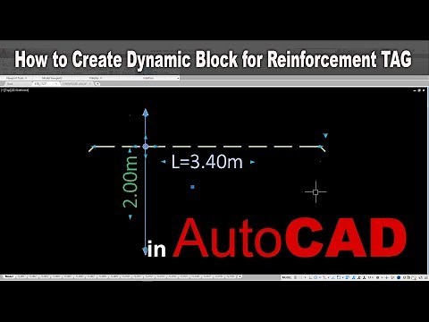 AutoCAD Dynamic Block Tutorial | Create Reinforcement TAG