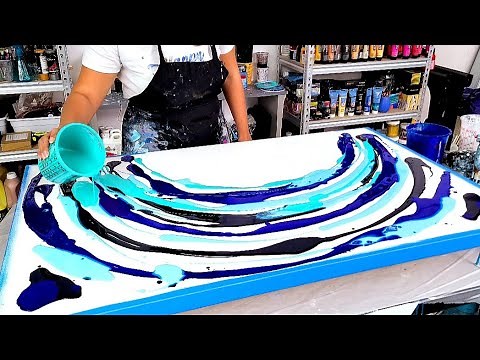 So Much Depth in this One!! - Ocean Waves - Acrylic Painting - Acrylic Pouring