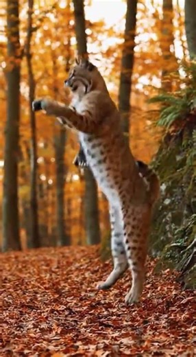 Bobcat skills😳 Watch this amazing wild cat in action #fyp #viral #cat