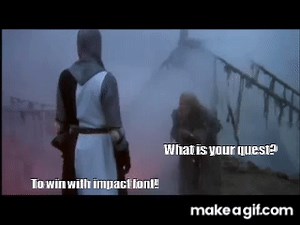 Monty python and the holy grail:what is your favorite color? on Make a GIF
