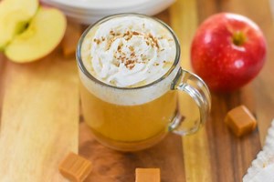 Easy Hot Caramel Apple Cider with Bourbon - Dash of Jazz