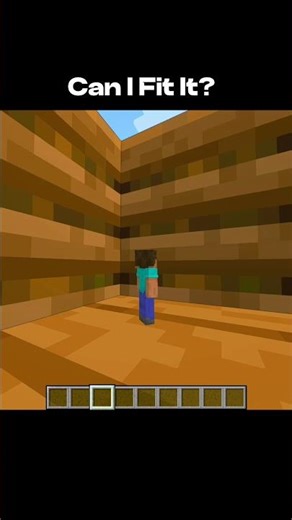 “Can I Fit in This Hole? 😳 (Minecraft)” #minecraft