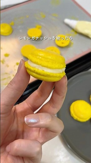 I tried making lemon macarons as part of my macaron training! The result was... #easyrecipe #maca...