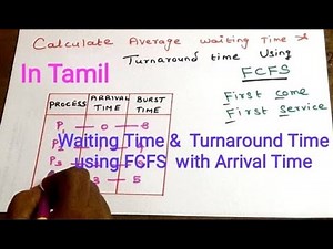 Operating System | FCFS with Arrival Time | Waiting Time & Turnaround Time | CPU Scheduling | Tamil