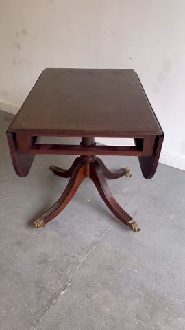 Vintage Drop Leaf Pedestal Table - Etsy UK
