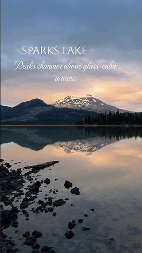 Sparks Lake Sunrise Oregon | Golden Reflections & PNW Mountain Views | Stunning Nature Travel