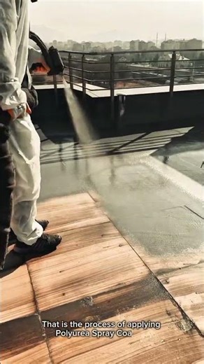 High-Pressure Polyurea Spray Waterproofing on Rooftop | Fast-Curing Protective Coating Process