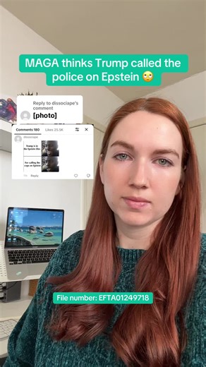 Replying to @dissociape this is not the gotcha you think it is. It’s clear you haven’t read the file. trump did not turn Epstein in to the police, we know that. He may have called years into the investigation. But why did he wait so long, if this is true? Why did he wait for victims to come forward? That’s cruel! And why has he been lying to the American people for years? This is not a gotcha. If the call happened, which we don’t have evidence for, then it’s not a good luck for Trump and it’s in