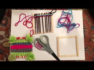 Making a popsicle stick loom to weave on 4-5th grade part 1