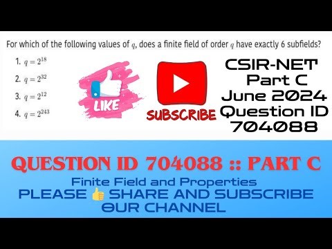 CSIRNET Mathematics June 2024 Solutions| QID 704088 #QID704088 #Question_ID_704088 ‪@MathsLover2023‬