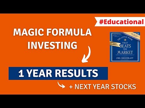 Magic Formula Investing Update (ACTUAL 1st Year Results)