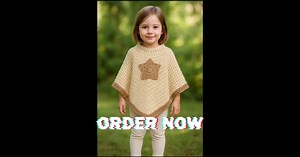 Children’s Poncho Crochet Pattern – PDF Download (english & Spanish) - Etsy