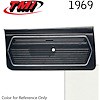 TMI Products 10000224: 10-80209-2305 IVORY/BRIGHT WHITE - 1969 CAMARO STANDARD DOOR PANELS BASIC SILVER SERIES - JEGS