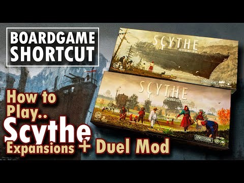 Scythe: How to play the Expansions   2-Player Hardcore Mod | Board Game Shortcut