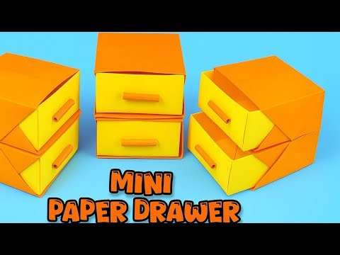 DIY Mini Paper Drawers|Paper Craft|Small Origami Storage Box|Desk Organizer Drawer|DIY Craft Ideas