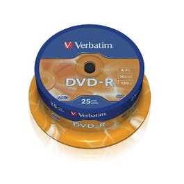 Verbatim DVD-R 16x Spindles 4.7GB Pack of 25