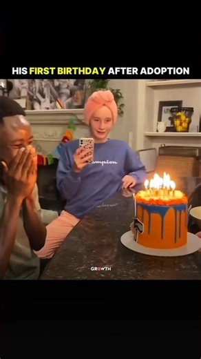 His First Birthday Cake After Adoption.