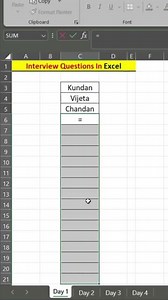 Excel Interview Question Tips and Tricks #excel#exceltips#exceltricks #exceltutorial#excelwithvijeta