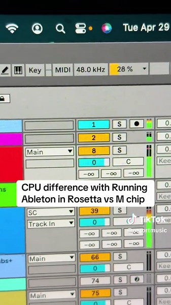 CPU Performance: Ableton on Rosetta vs M1 Chip