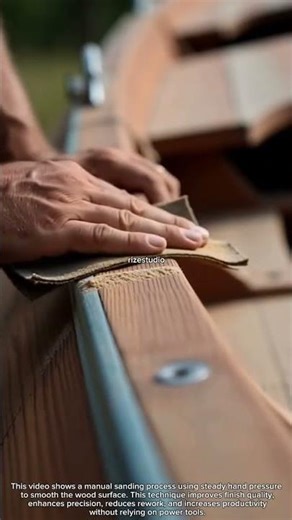 Hand Sanding Wood Surface | Traditional Technique for Smooth Results