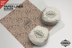 Burger Paper Liner Packaging Mockup, a Packaging Mockup by INCDesign