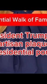 President Trump adds partisan plaques to 'Presidential Walk of Fame'