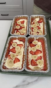 2.6M views · 18K reactions | Easy 6 Ingredient Dessert! Danny N shows us how to make an easy delicious dessert, using 7up, Dolly Parton strawberry cake mix, whipped cream, banana cream jello, with fresh sliced strawberries and bananas. | Danny N’s Kitchen | Facebook