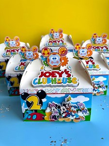 Mickey Mouse Clubhouse Gable Box Oh Toodles Party Decor First Birthday Theme Mickey Friends Minnie Mouse Daisy Donald Duck Goofy Party Favor - Etsy