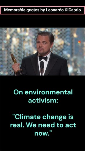 Leonardo DiCaprio Powerful Message | Act Now 🌍🔥 #motivationalquotes #movie