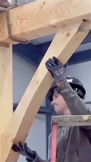 the assembly process for a wooden frame on a building frame properly and correctly #automobile