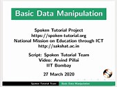 Basic Data manipulation in Calc in English
